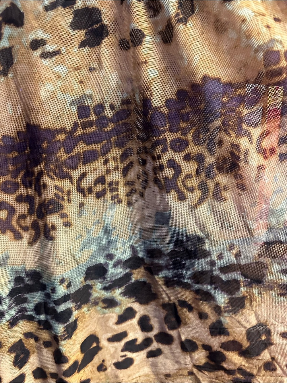 Sleeveless Animal-Print Swing Tank Top in Olive Brown - Picture 2 of 2
